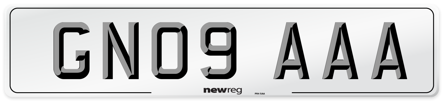 GN09 AAA Number Plate from New Reg